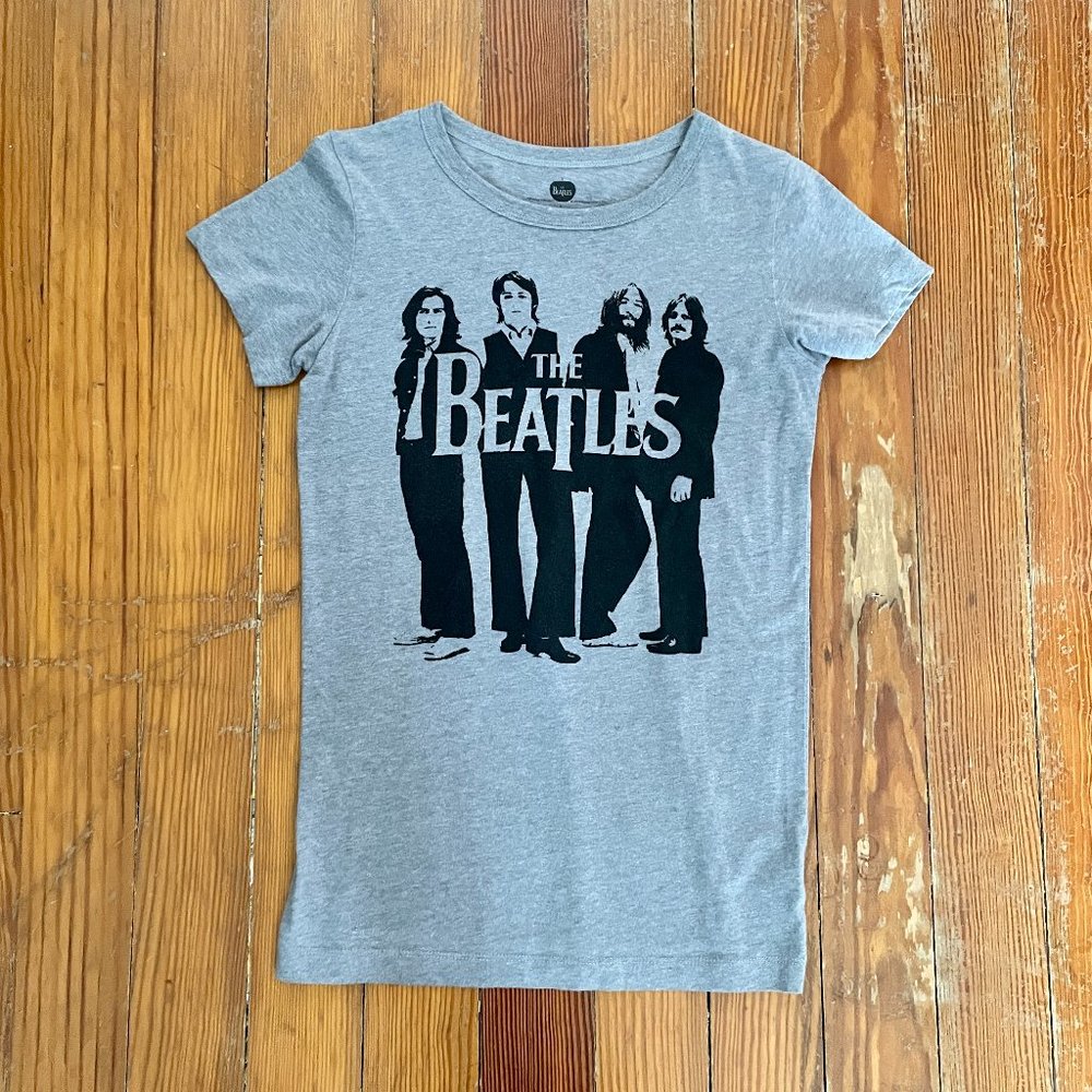 Beatles Band Baby Tee T-Shirt Size L